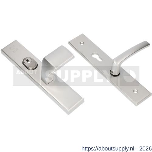 Ami VHB 251/15-144 KT senioren veiligheidsvoordeur-knoplangschildgarnituur SKG*** kerntrekbeveiliging omkeer VHB 251/50/15 KT 72 omkeer knop 144 en deurkruk 332 profielcilinder PC 72 omkeer F1 deurdikte 53-57 mm - S10901271 - afbeelding 1