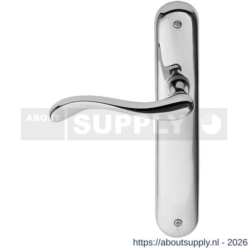Mandelli1953 450L PC55 Ande deurkruk gatdeel op langschild 238x40 mm PC55 linkswijzend chroom - S21015823 - afbeelding 1