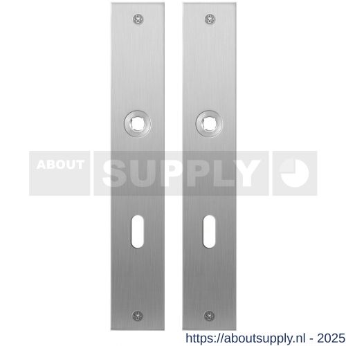 GPF Bouwbeslag RVS 1100.27 BB72 plaatschild rechthoekig zonder veer 240x40x2 mm BB72 RVS geborsteld - S21004360 - afbeelding 1