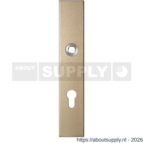 GPF Bouwbeslag Anastasius GPF1125.A4R PC72 langschild gatdeel rechthoekig 218x40x8,5 mm PC72 rechtsdraaiend Champagne blend - S21011218 - afbeelding 1