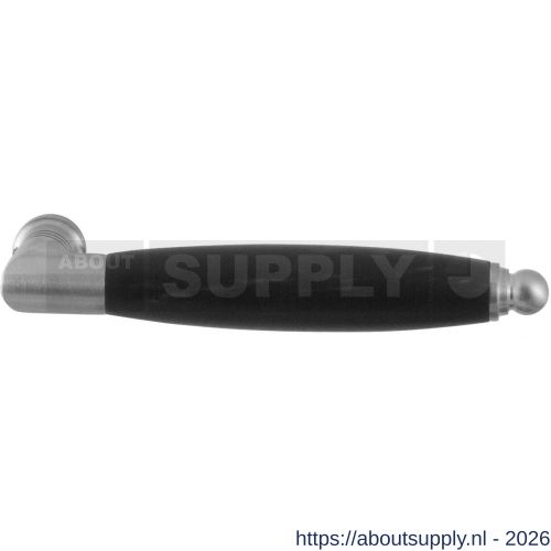 GPF Bouwbeslag RVS GPF4131 XL Ika XL deurkruk haaks met ronde eindknop RVS geborsteld-ebben - S21002802 - afbeelding 1