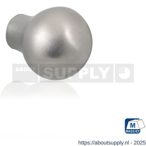 GPF Bouwbeslag RVS 5530.30 meubelknop rond 30 mm hoogte 37 mm RVS geborsteld - S21005382 - afbeelding 1