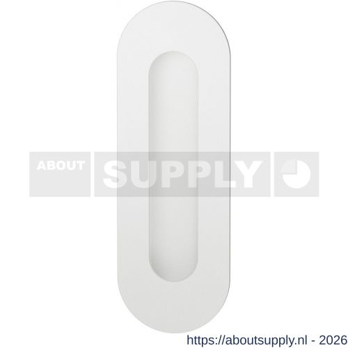 GPF Bouwbeslag ZwartWit GPF8716.62C schuifdeurkom ovaal 150x50 mm wit - S21007602 - afbeelding 1