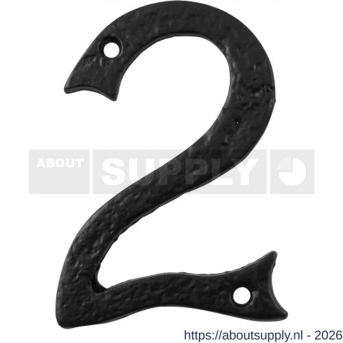 Kirkpatrick KP1978 huisnummer 2 101 mm smeedijzer zwart - S21003480 - afbeelding 1