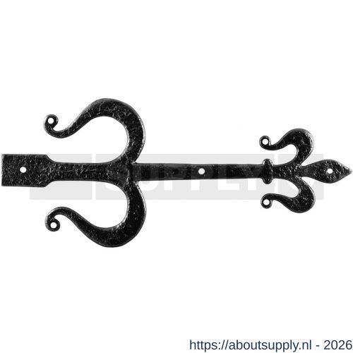 Kirkpatrick KP0817 sierheng zonder scharnier 508x216 mm smeedijzer zwart - S21000053 - afbeelding 1