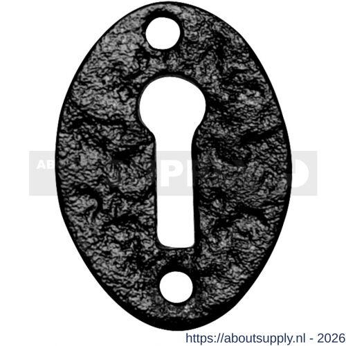 Kirkpatrick KP3011 sleutelrozet ovaal 45x34 mm smeedijzer zwart - S21003756 - afbeelding 1