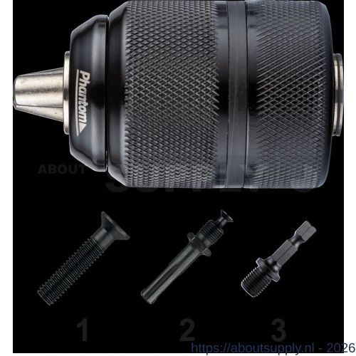 Phantom 81.181 snelspanboorhouder in metalen uitvoering 2-13 mm 3/8 inch-24 UNF - S40525911 - afbeelding 1