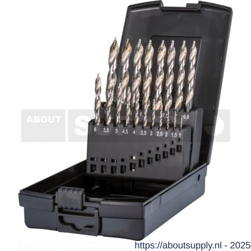 Phantom 19.139 HSS set spiraalboren DIN 338 Step-Point met drievlaks schacht 11.443 1-10x0‚5 mm - S40526366 - afbeelding 1