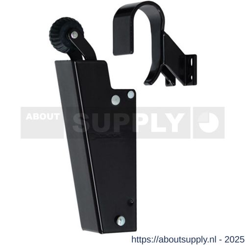 Dictator deuropvanger hydraulisch 1600 zwart RAL 9005 haak 1009 50 N cilinder regelbaar 1300466 - S10100169 - afbeelding 1
