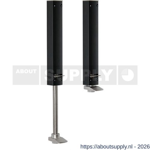 Dictator deurvastzetter Design Line ZE-160 slag tot en met 160 mm zwart RAL 9005 - S10100192 - afbeelding 1