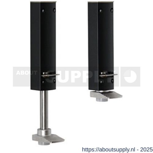 Dictator deurvastzetter Design Line ZE-80 slag tot en met 80 mm zwart RAL 9005 - S10100197 - afbeelding 1