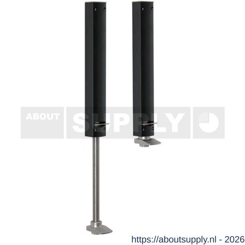 Dictator deurvastzetter Design Line ZE-200 slag tot en met 200 mm zwart RAL 9005 - S10100215 - afbeelding 1