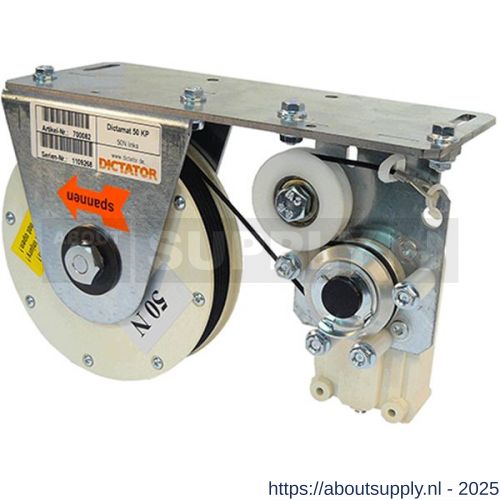 Dictator mechanische schuifdeursluiter Dictamat 50 KP 50 N veerkabelrol met 2 m kabel bevestiging onder de rail - S10100116 - afbeelding 1