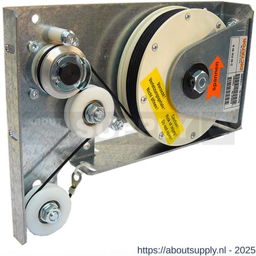 Dictator mechanische schuifdeursluiter Dictamat 50 KW 50 N veerkabelrol met 2 m kabel bevestiging bovenop de rail - S10100117 - afbeelding 1