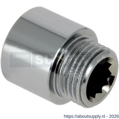 Bonfix kraanverlengstuk 3/4 inch x 60 mm chroom - S51800452 - afbeelding 1