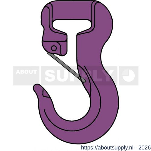 Deltalock Grade 100 haak voor hijsbanden en rondstroppen 1 ton - S53100877 - afbeelding 1